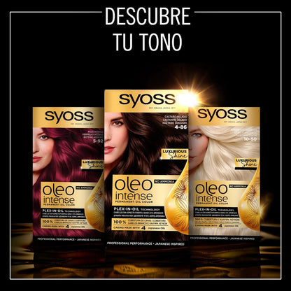 Syoss Oleo Intense Permanent Intensive Oil Color 8-60 Honey Blonde (Pack of 3)