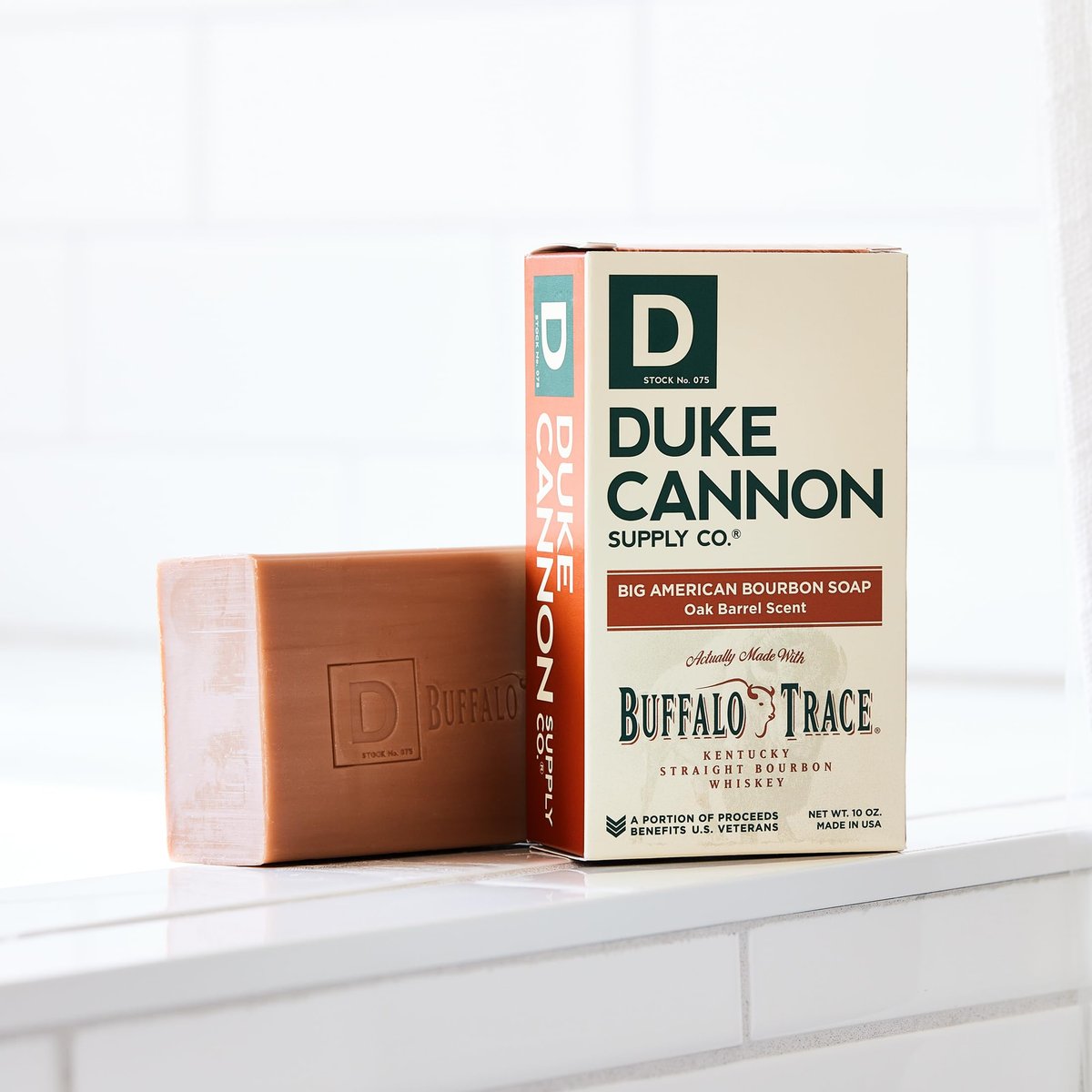 Duke Cannon Supply Co. Big Brick of Soap Bar for Men - Big American Bourbon (Charred Oak Barrel Scent) - Extra Large, All Skin Types, 10 oz. (3 Pack) Avelisse
