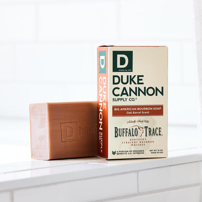 Duke Cannon Supply Co. Big Brick of Soap Bar for Men - Big American Bourbon (Charred Oak Barrel Scent) - Extra Large, All Skin Types, 10 oz. (3 Pack) Avelisse