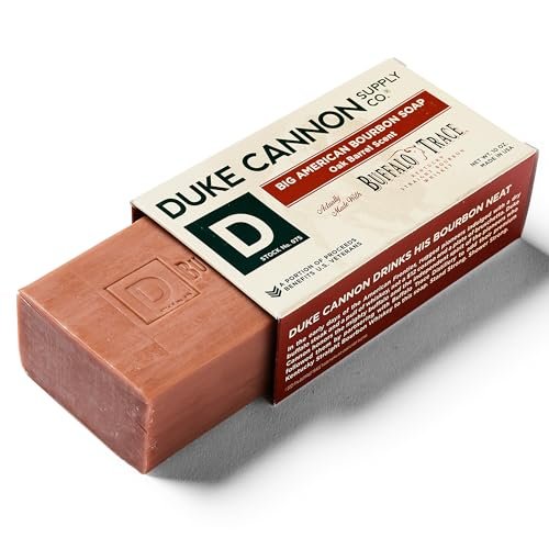 Duke Cannon Supply Co. Big Brick of Soap Bar for Men - Big American Bourbon (Charred Oak Barrel Scent) - Extra Large, All Skin Types, 10 oz. (3 Pack) Avelisse