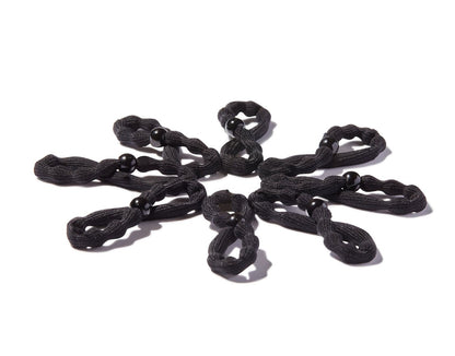 Goody Ouchless Hair Forever Braided Elastics - Black, 3 Count