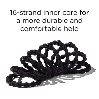 Goody Ouchless Hair Forever Braided Elastics - Black, 3 Count
