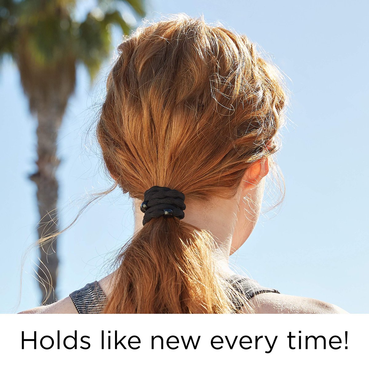Goody Ouchless Hair Forever Braided Elastics - Black, 3 Count - görsel 7