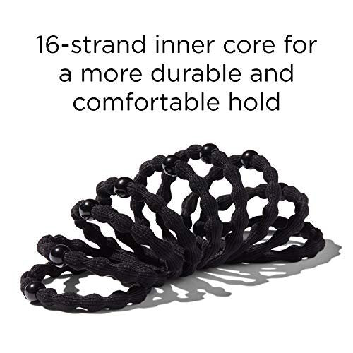 Goody Ouchless Hair Forever Braided Elastics - Black, 3 Count - görsel 6