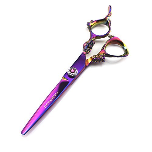 JIESENYU Professional Multicolor Hairdressing Scissors - 6 Inch Razor Sharp Japanese Stainless Steel Barber Shears for Salon & Home Use - görsel 8
