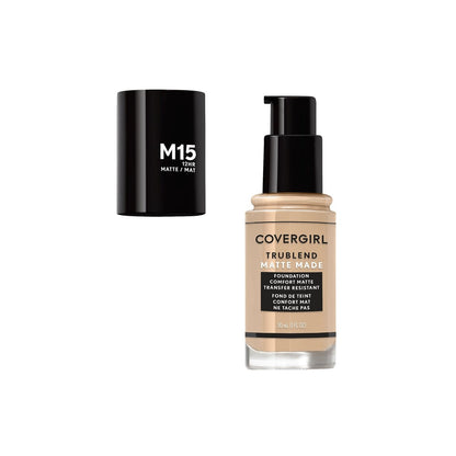COVERGIRL TruBlend Matte Made Liquid Foundation - Buff Beige M15, 1 Fl Oz