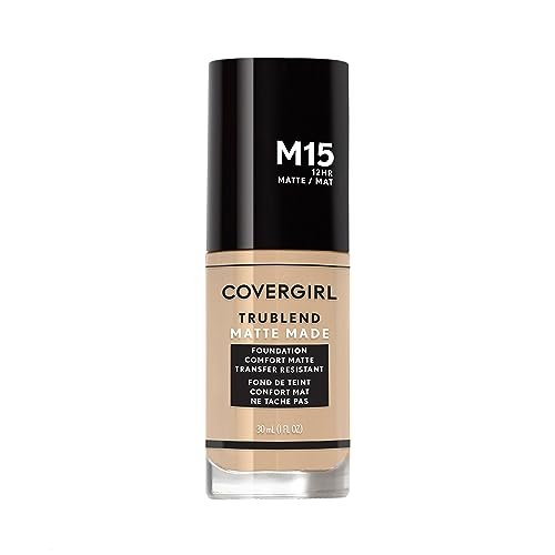 COVERGIRL TruBlend Matte Made Liquid Foundation - Buff Beige M15, 1 Fl Oz - görsel 2