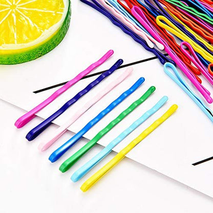 Bememo 100 Pcs 2.2 Inch Colorful Bobby Pin Hair Styling Clips with Storage Box – 10 Colors, Metal Hair Pins for Women