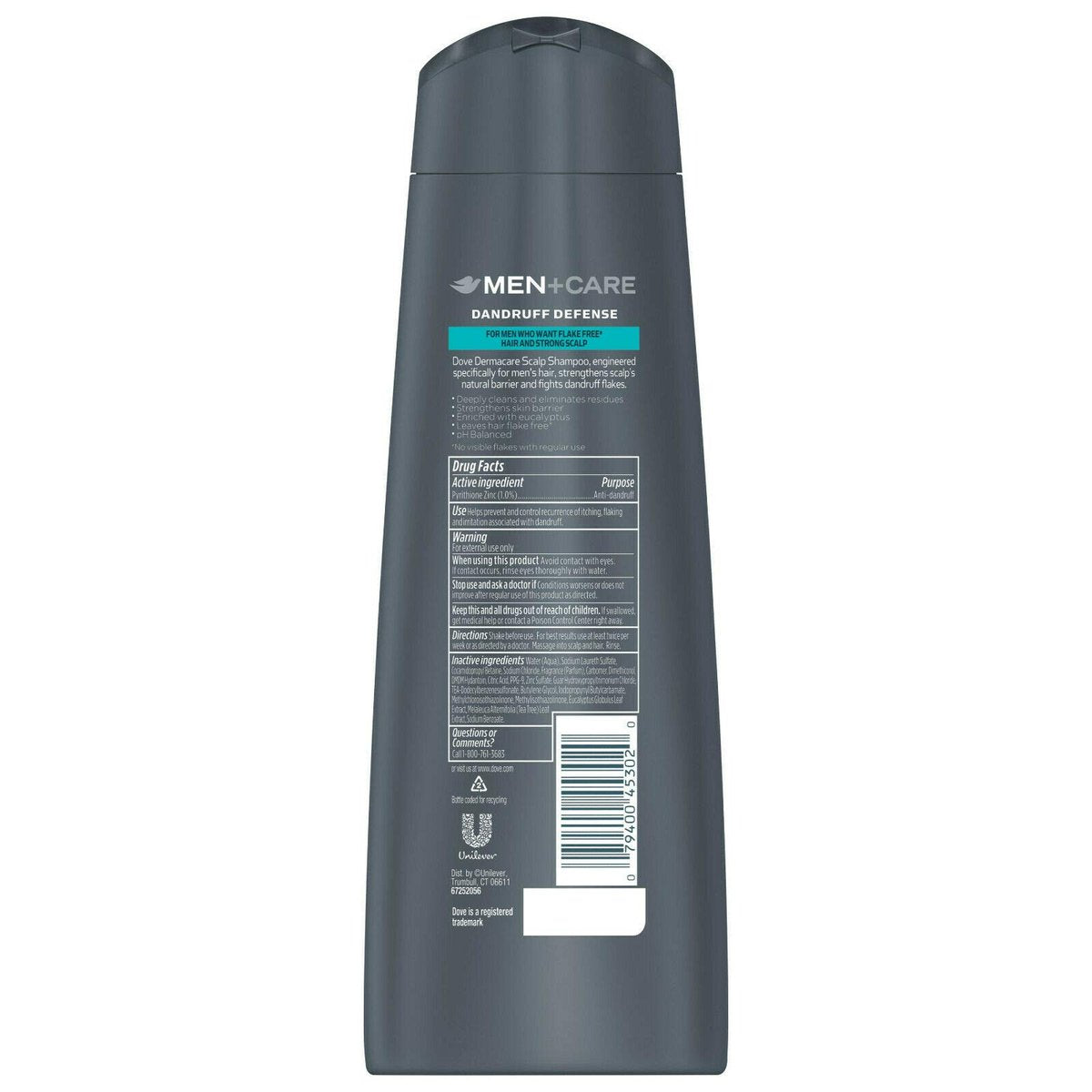 Dove Men+Care Dermacare Scalp 2-in-1 Shampoo & Conditioner Dandruff Defense, 12 oz Avelisse
