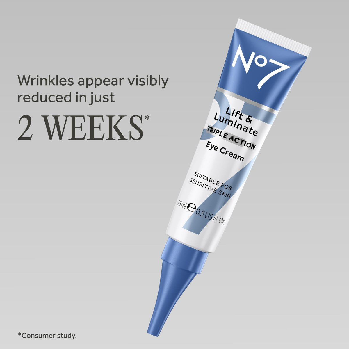 No7 Lift & Luminate Triple Action Under Eye Cream - Dark Circles Treatment with Vitamin C & Collagen Peptide Technology, Reduces Puffiness & Wrinkles (0.5 Oz) Avelisse