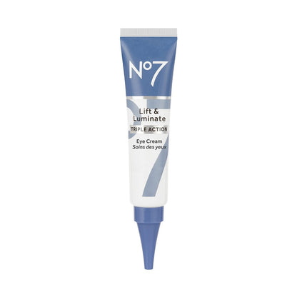 No7 Lift & Luminate Triple Action Under Eye Cream - Dark Circles Treatment with Vitamin C & Collagen Peptide Technology, Reduces Puffiness & Wrinkles (0.5 Oz) Avelisse