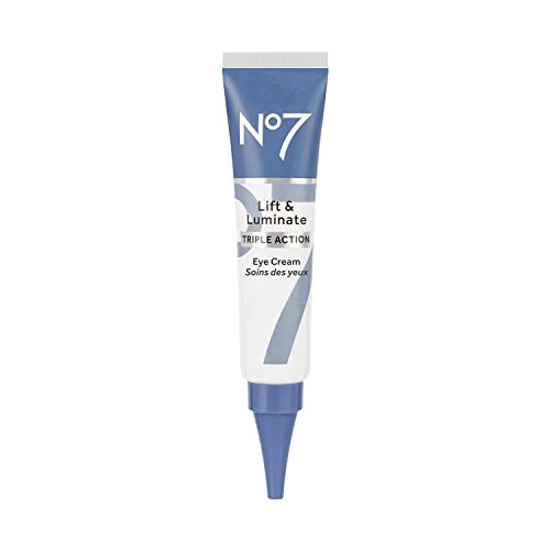 No7 Lift & Luminate Triple Action Under Eye Cream - Dark Circles Treatment with Vitamin C & Collagen Peptide Technology, Reduces Puffiness & Wrinkles (0.5 Oz) Avelisse