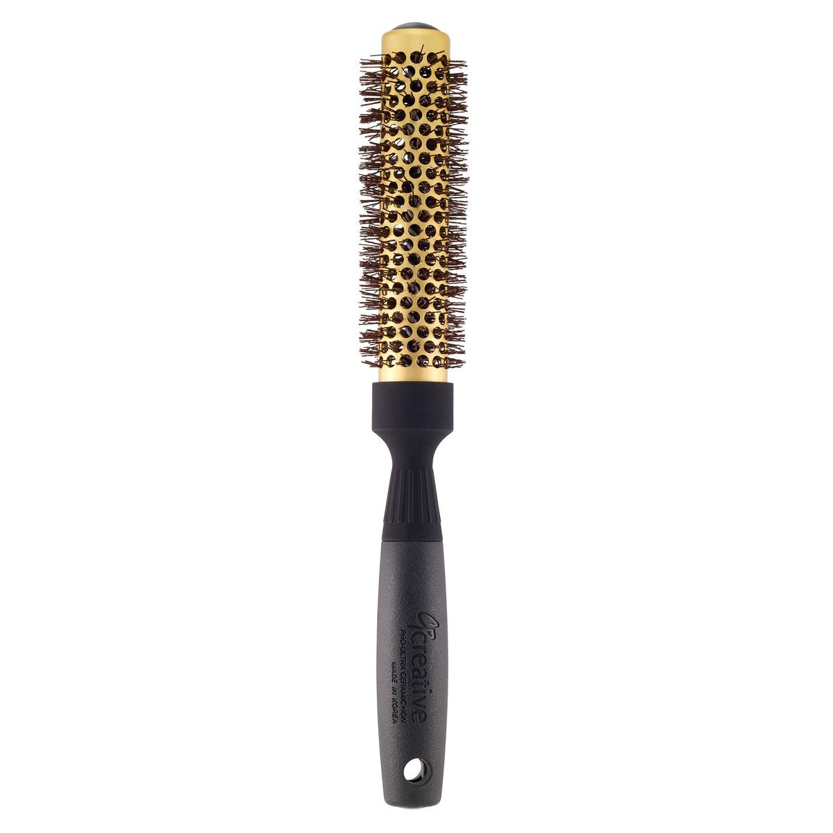 Creative Gold Nano Ceramic Hair Brush – 6 Inch Long Barrel with Ion Wavy Bristles for Smooth, Frizz-Free Styling - görsel 1