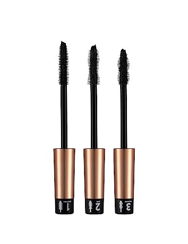 FLORMAR Triple Action Mascara – Intense Black Volume, Length & Curl