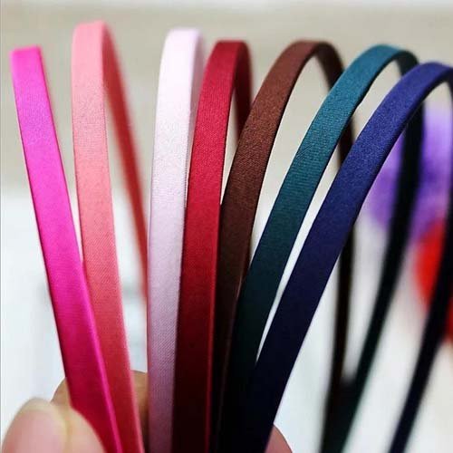 Carykon 20 PCS Women DIY Satin Fabric Covered Ribbon Headbands 5mm Width, Mixed Color - görsel 7