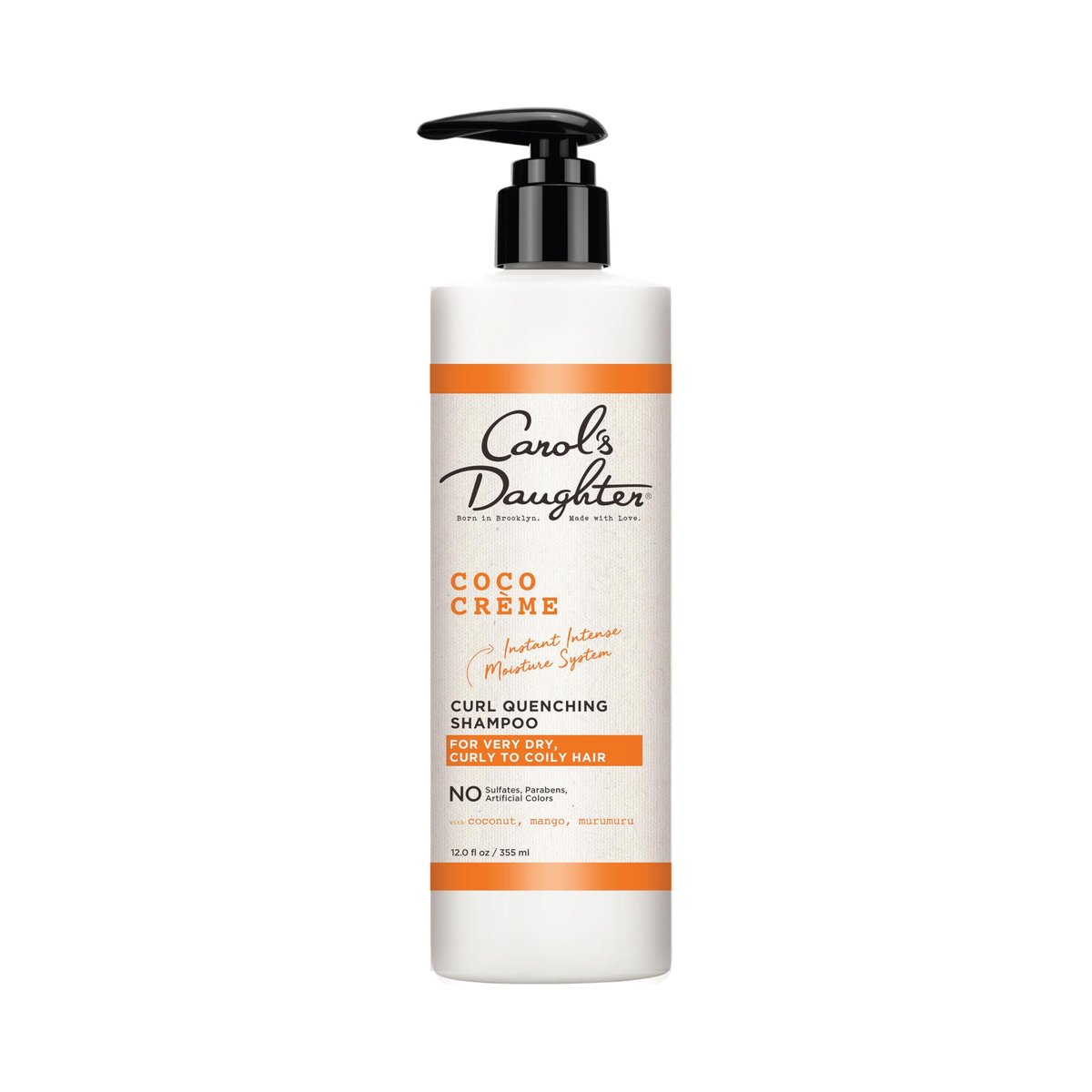 Carol's Daughter Coco Creme Curl Quenching Shampoo with Coconut Oil and Mango Butter for Very Dry, Curly Hair, 12 fl oz - görsel 1