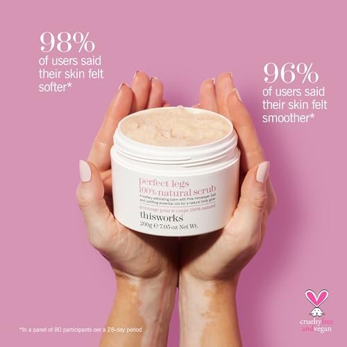 THISWORKS Perfect Legs 100% Natural Scrub: Buttery Exfoliating Balm with Pink Himalayan Salt for Natural Body Glow, 200g | 7.05 oz - görsel 6