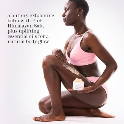 THISWORKS Perfect Legs 100% Natural Scrub: Buttery Exfoliating Balm with Pink Himalayan Salt for Natural Body Glow, 200g | 7.05 oz