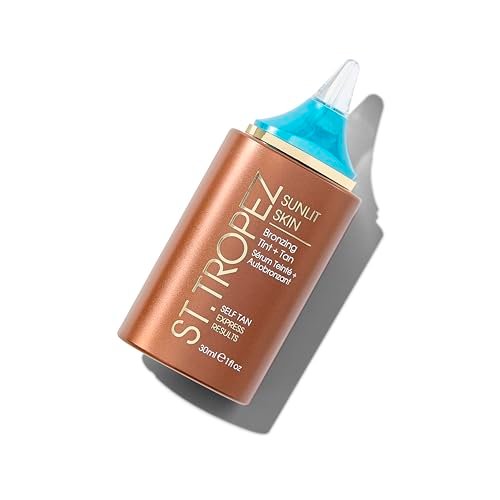 St.Tropez Sunlit Skin Bronzing Tint & Liquid Bronzer for Face - Buildable Sun-Kissed Glow with Hyaluronic Acid, 1 Fl Oz Avelisse