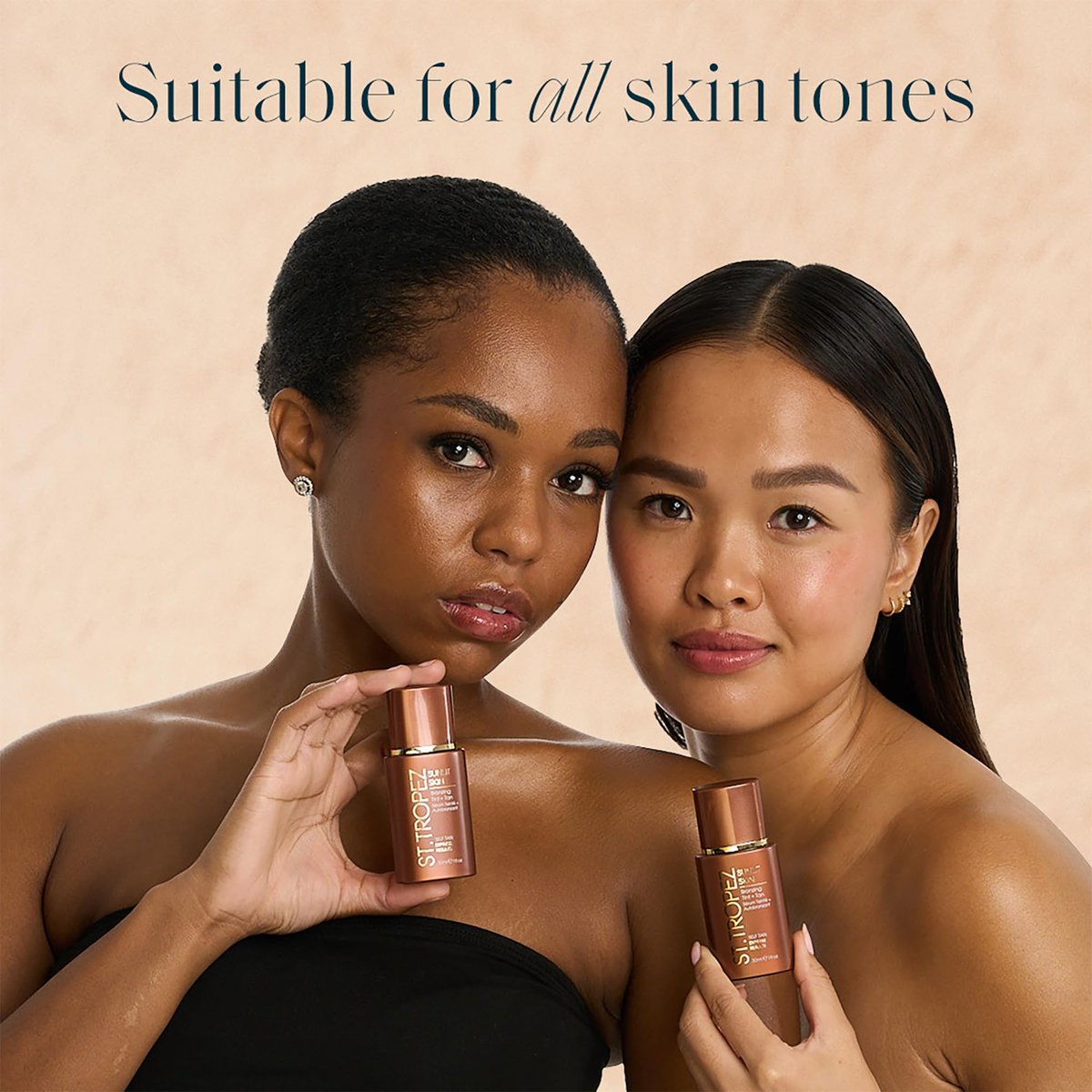 St.Tropez Sunlit Skin Bronzing Tint & Liquid Bronzer for Face - Buildable Sun-Kissed Glow with Hyaluronic Acid, 1 Fl Oz Avelisse