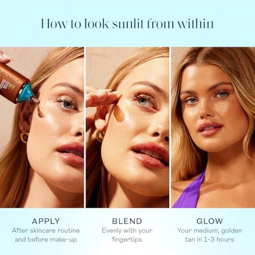 St.Tropez Sunlit Skin Bronzing Tint & Liquid Bronzer for Face - Buildable Sun-Kissed Glow with Hyaluronic Acid, 1 Fl Oz Avelisse