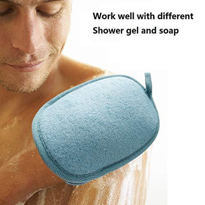 Amariver 3 Pack Body Sponge Brushes - Mesh Shower Glove with Flower Bath Ball