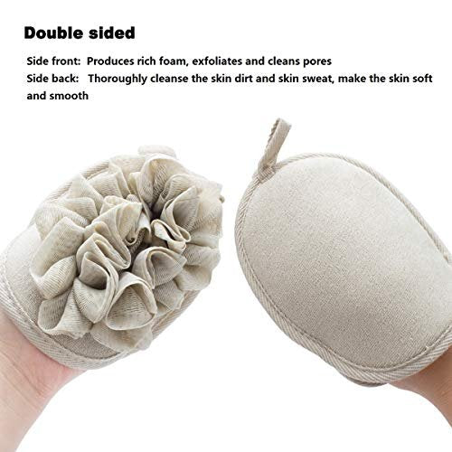 Amariver 3 Pack Body Sponge Brushes - Mesh Shower Glove with Flower Bath Ball - görsel 4