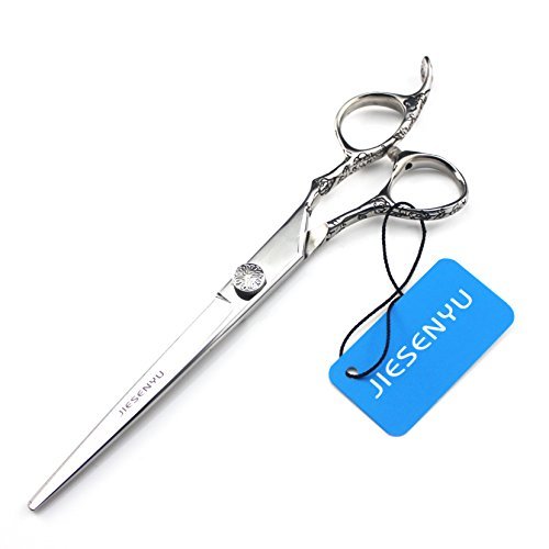 JIESENYU 7" Professional Hairdressing Scissors - Japanese 440C Stainless Steel Barber Shears for Hair Cutting & Pet Grooming (Purple) - görsel 2
