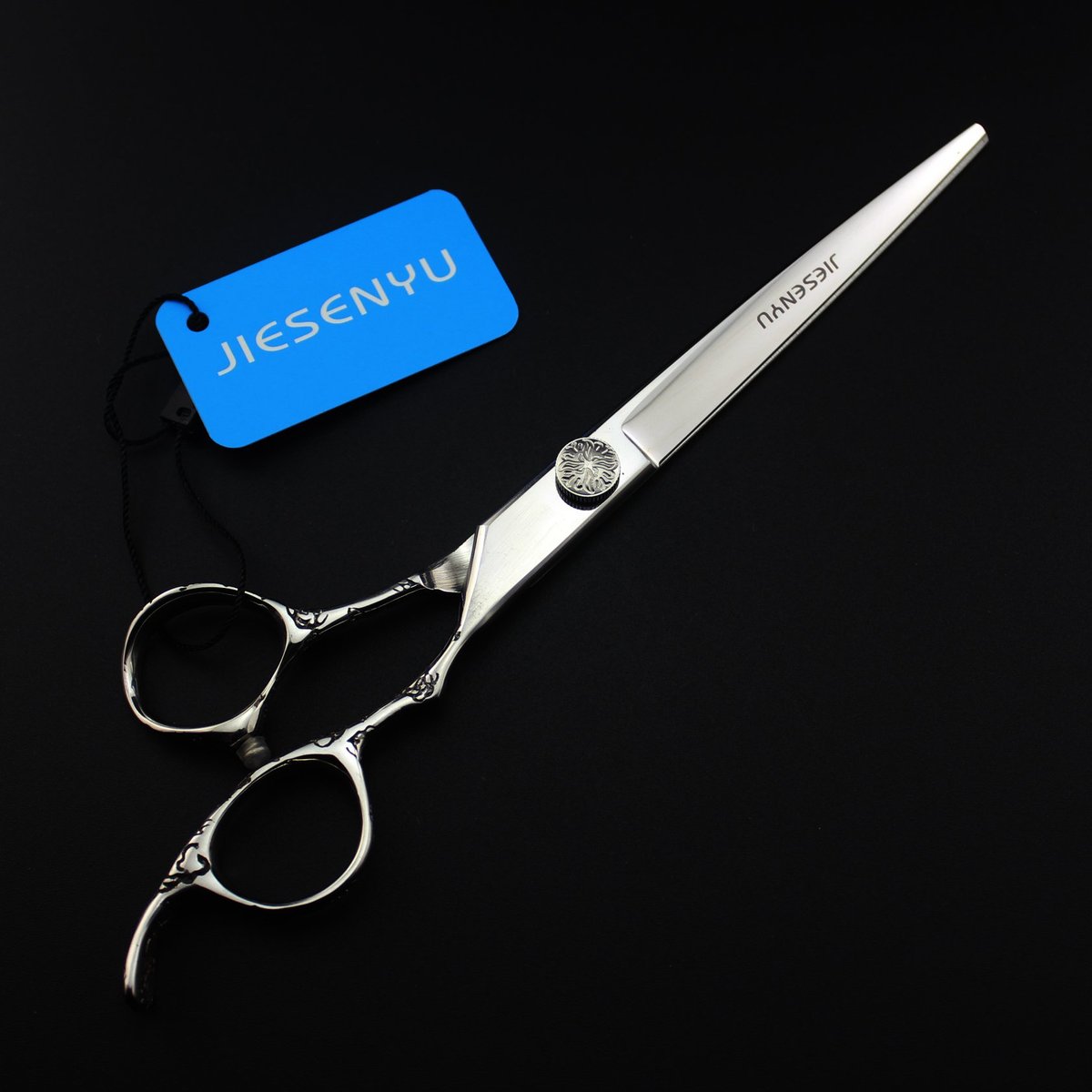 JIESENYU 7" Professional Hairdressing Scissors - Japanese 440C Stainless Steel Barber Shears for Hair Cutting & Pet Grooming (Purple) - görsel 7