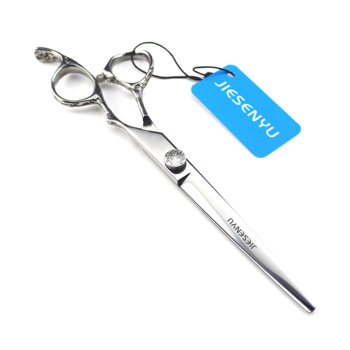 JIESENYU 7" Professional Hairdressing Scissors - Japanese 440C Stainless Steel Barber Shears for Hair Cutting & Pet Grooming (Purple) - görsel 3