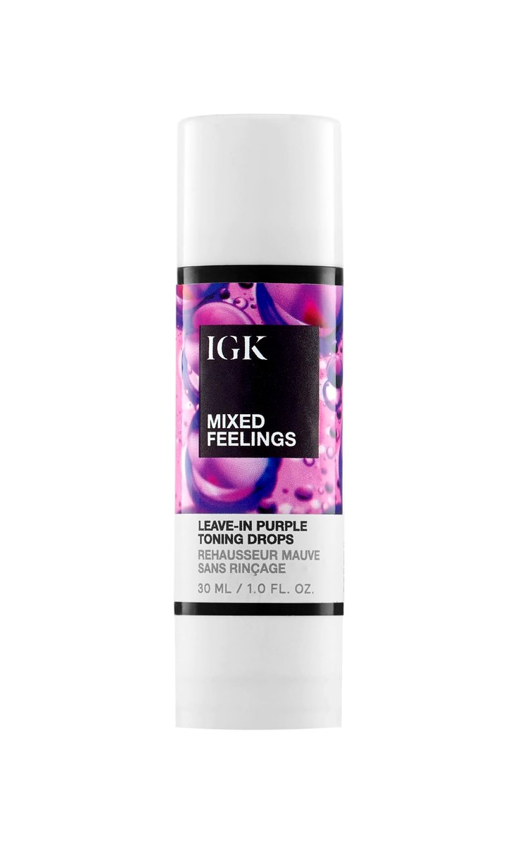 IGK Mixed Feelings Leave-In Blonde Toning Drops - Brighten & Neutralize Brass - Vegan & Cruelty-Free - 1 oz Avelisse