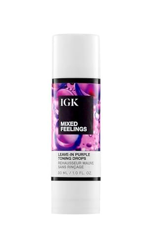 IGK Mixed Feelings Leave-In Blonde Toning Drops - Brighten & Neutralize Brass - Vegan & Cruelty-Free - 1 oz Avelisse