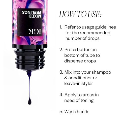 IGK Mixed Feelings Leave-In Blonde Toning Drops - Brighten & Neutralize Brass - Vegan & Cruelty-Free - 1 oz Avelisse