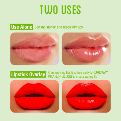 Ruby Kisses Broadway Vita-Lip Clear Lip Gloss (Mint Oil 3 Pack) - Ultra-Hydrating, High-Shine, Non-Sticky Finish with Cooling Effect Avelisse