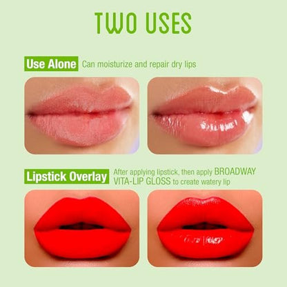 Ruby Kisses Broadway Vita-Lip Clear Lip Gloss (Mint Oil 3 Pack) - Ultra-Hydrating, High-Shine, Non-Sticky Finish with Cooling Effect Avelisse
