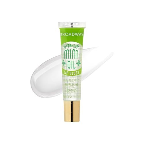 Ruby Kisses Broadway Vita-Lip Clear Lip Gloss (Mint Oil 3 Pack) - Ultra-Hydrating, High-Shine, Non-Sticky Finish with Cooling Effect Avelisse