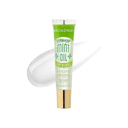 Ruby Kisses Broadway Vita-Lip Clear Lip Gloss (Mint Oil 3 Pack) - Ultra-Hydrating, High-Shine, Non-Sticky Finish with Cooling Effect Avelisse