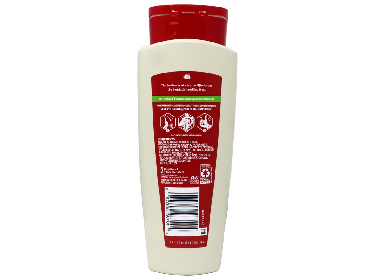 Old Spice Fiji Body Wash – 16 fl oz (Pack of 4) – Refreshing Scent with Palm Tree - görsel 9