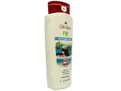 Old Spice Fiji Body Wash – 16 fl oz (Pack of 4) – Refreshing Scent with Palm Tree