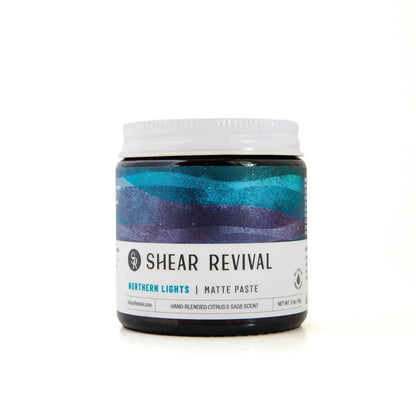 Shear Revival Northern Lights Matte Paste Pomade - Firm Hold, Natural Finish for All Hair Types, 3.4 oz Avelisse