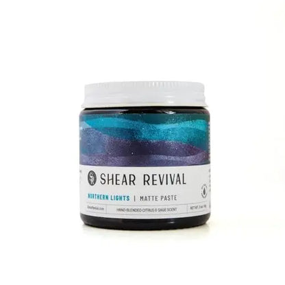 Shear Revival Northern Lights Matte Paste Pomade - Firm Hold, Natural Finish for All Hair Types, 3.4 oz Avelisse