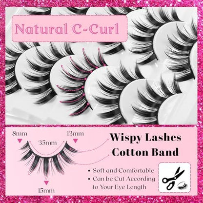 5 Pairs Cosplay Manga Lashes 3D Little Devil Spiky Eyelash Cute Doll Anime Lashes Japanese Style Makeup Eyelashes Natural Look Halloween Lash Beauty Extension Tools
