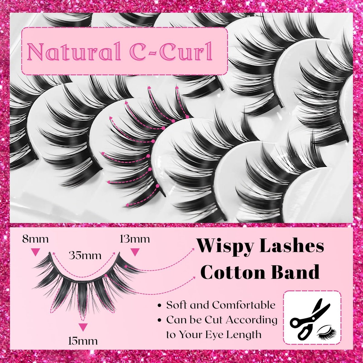 5 Pairs Cosplay Manga Lashes 3D Little Devil Spiky Eyelash Cute Doll Anime Lashes Japanese Style Makeup Eyelashes Natural Look Halloween Lash Beauty Extension Tools - görsel 5
