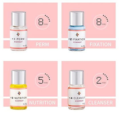 Professional Lash Lift Kit by ICONSIGN - Semi-Permanent Eyelash Perm Kit with Shields, Pads & Brushes (13-Piece Set) Avelisse