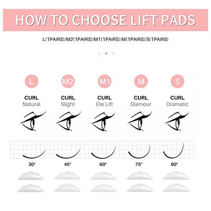 Professional Lash Lift Kit by ICONSIGN - Semi-Permanent Eyelash Perm Kit with Shields, Pads & Brushes (13-Piece Set) Avelisse