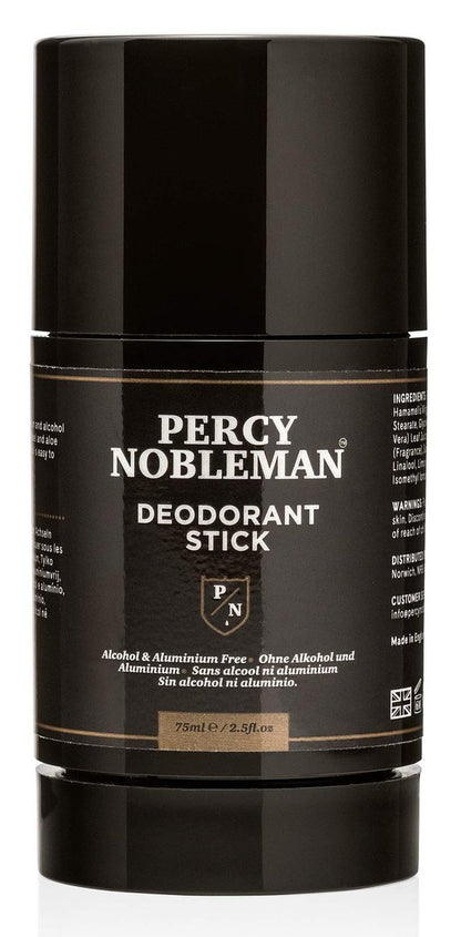 Percy Nobleman Natural Deodorant Stick - Signature Scented Men's Deodorant with Aloe Vera and Witch Hazel, Aluminium Free 75ml