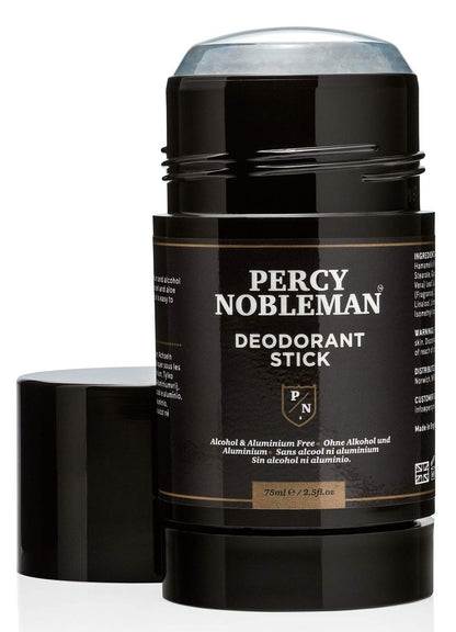 Percy Nobleman Natural Deodorant Stick - Signature Scented Men's Deodorant with Aloe Vera and Witch Hazel, Aluminium Free 75ml