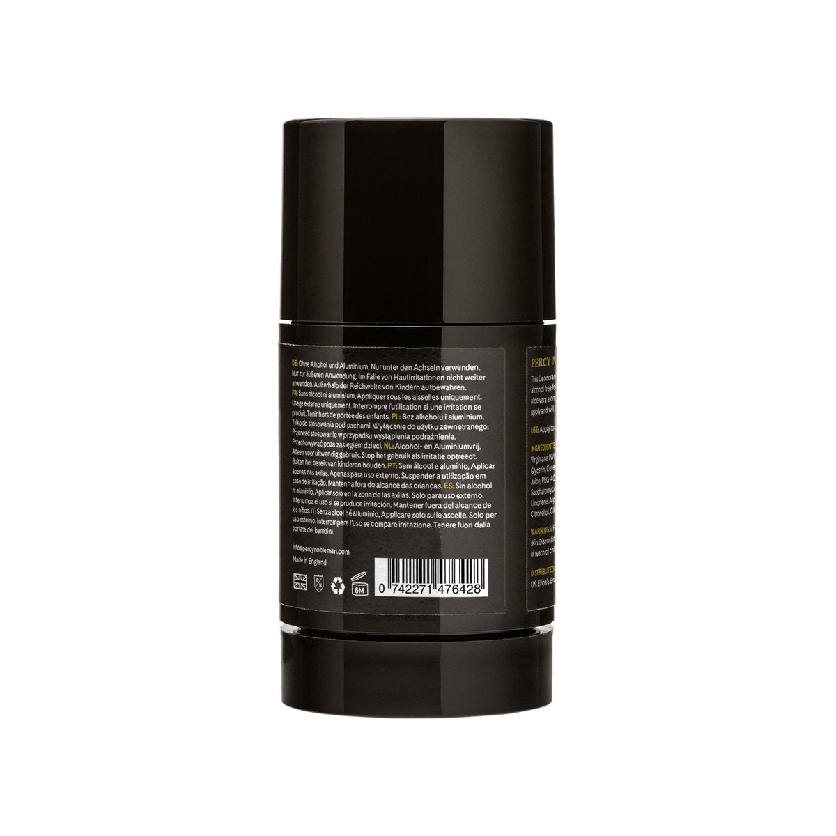 Percy Nobleman Natural Deodorant Stick - Signature Scented Men's Deodorant with Aloe Vera and Witch Hazel, Aluminium Free 75ml - görsel 7
