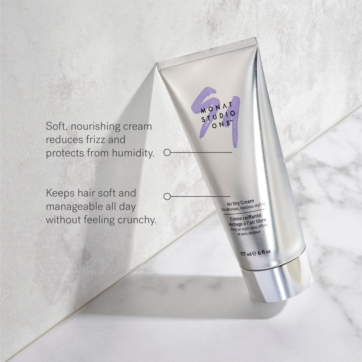 MONAT STUDIO ONE Air Dry Cream - Soft Hold, Frizz Control & Humidity Protection for All Hair Types, 6 fl. oz. Avelisse