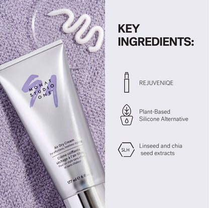 MONAT STUDIO ONE Air Dry Cream - Soft Hold, Frizz Control & Humidity Protection for All Hair Types, 6 fl. oz. Avelisse